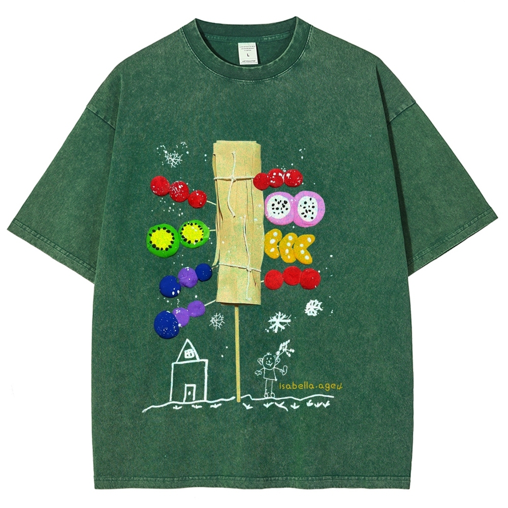 Candied Haws Hand Painted Art from a Child's Hands T-shirt
