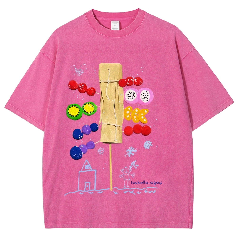 Candied Haws Hand Painted Art from a Child's Hands T-shirt