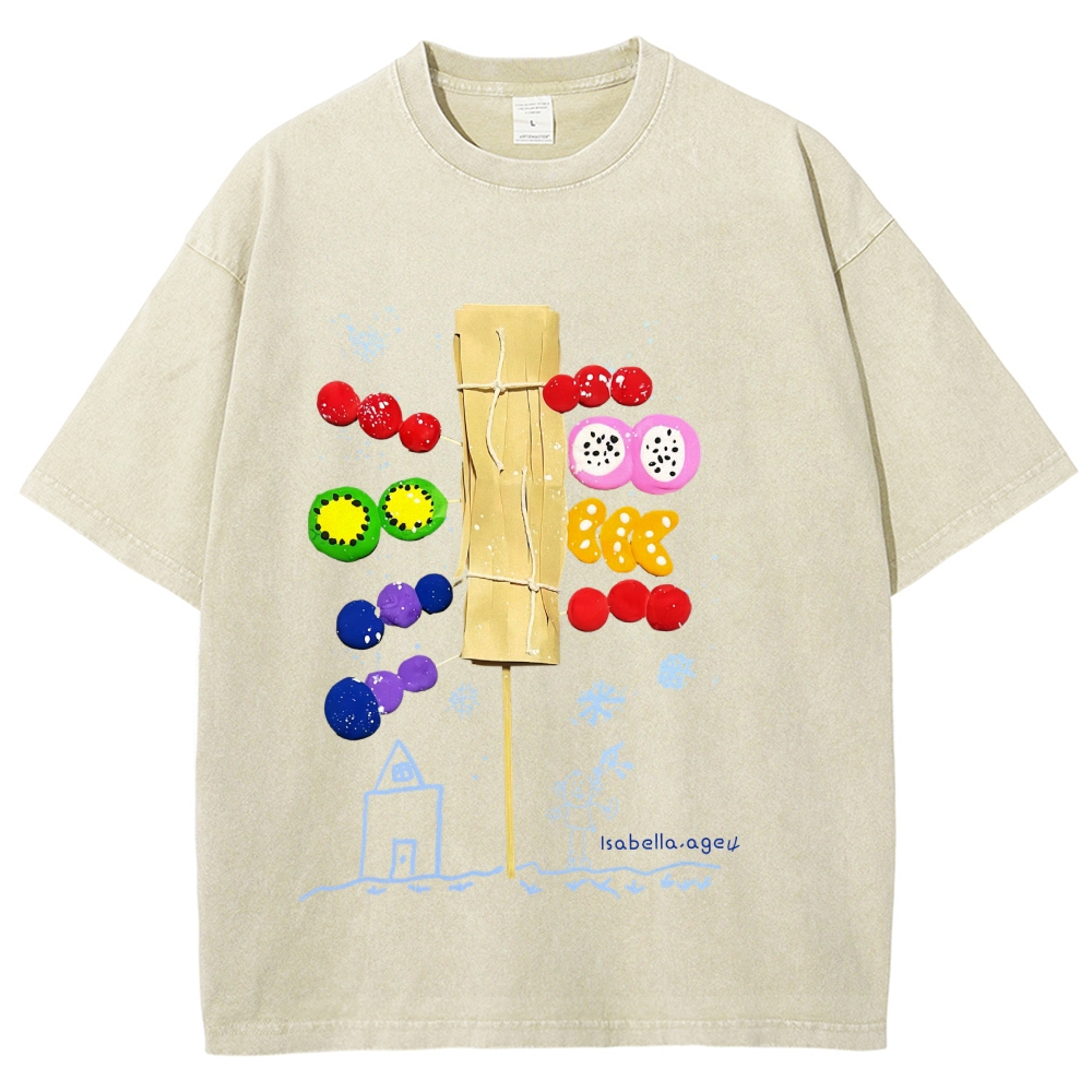 Candied Haws Hand Painted Art from a Child's Hands T-shirt