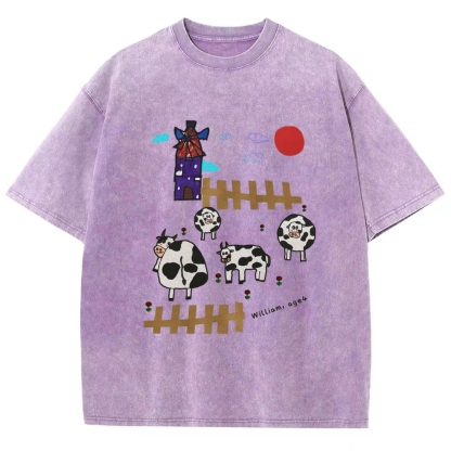 Green Ranch Hand Painted Art from a Child's Hands T-shirt