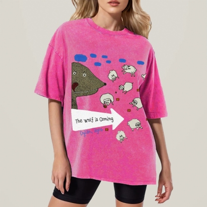 The Wolf Is Coming Hand Painted Art from a Child's Hands T-shirt