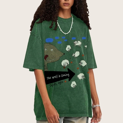 The Wolf Is Coming Hand Painted Art from a Child's Hands T-shirt