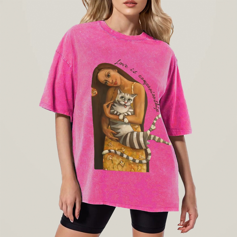 Love Is Companionship Hand Painted Art from a Child's Hands T-shirt