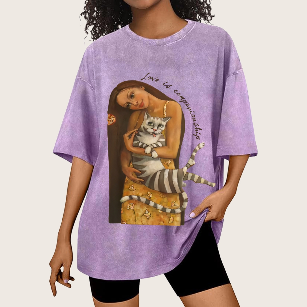 Love Is Companionship Hand Painted Art from a Child's Hands T-shirt