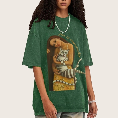 Love Is Companionship Hand Painted Art from a Child's Hands T-shirt