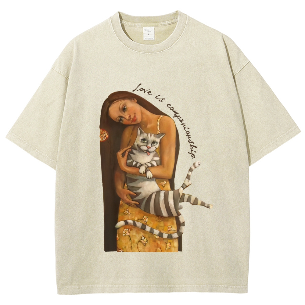 Love Is Companionship Hand Painted Art from a Child's Hands T-shirt