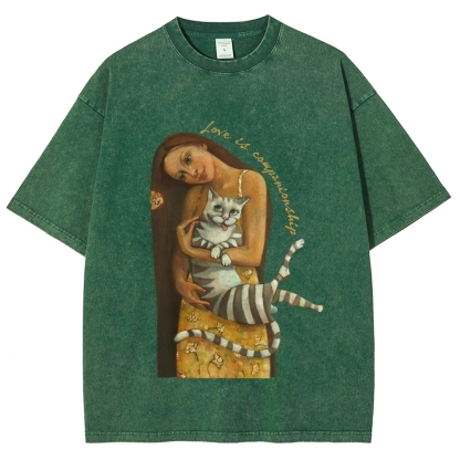 Love Is Companionship Hand Painted Art from a Child's Hands T-shirt