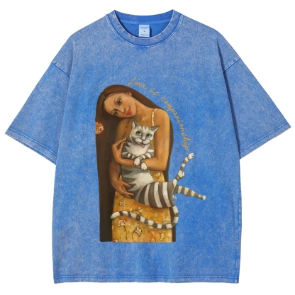 Love Is Companionship Hand Painted Art from a Child's Hands T-shirt