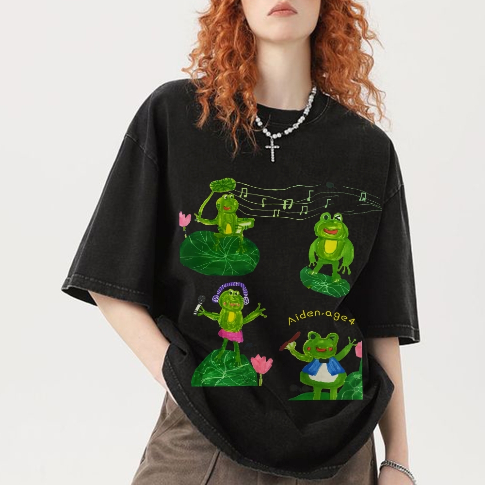 Concert On The Pond Hand Painted Art from a Child's Hands Washed T-shirt