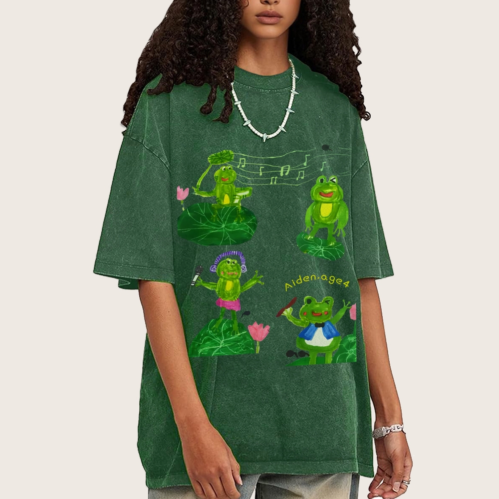 Concert On The Pond Hand Painted Art from a Child's Hands Washed T-shirt