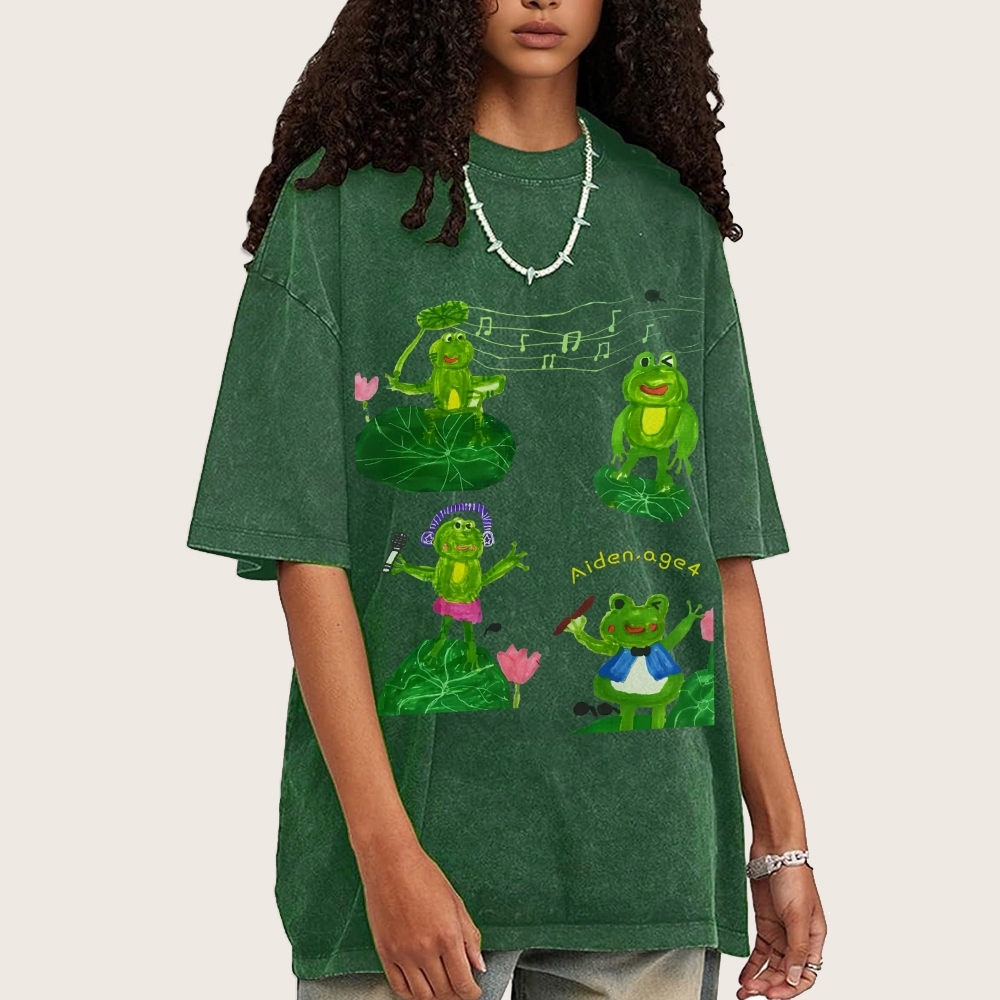 Concert On The Pond Hand Painted Art from a Child's Hands Washed T-shirt