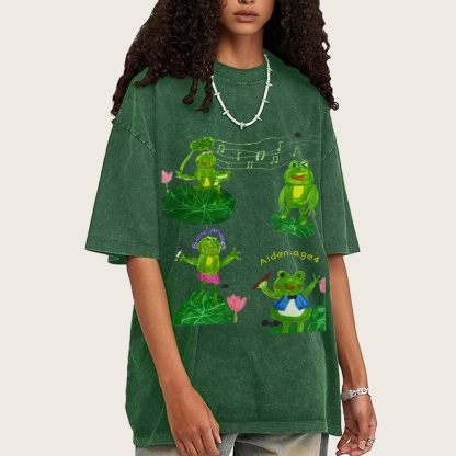 Concert On The Pond Hand Painted Art from a Child's Hands Washed T-shirt