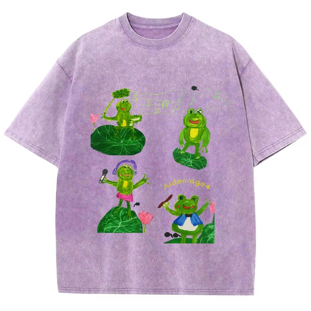 Concert On The Pond Hand Painted Art from a Child's Hands Washed T-shirt