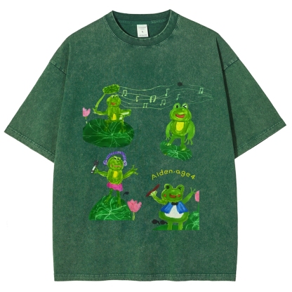 Concert On The Pond Hand Painted Art from a Child's Hands Washed T-shirt