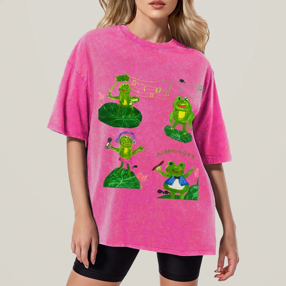 Concert On The Pond Hand Painted Art from a Child's Hands Washed T-shirt