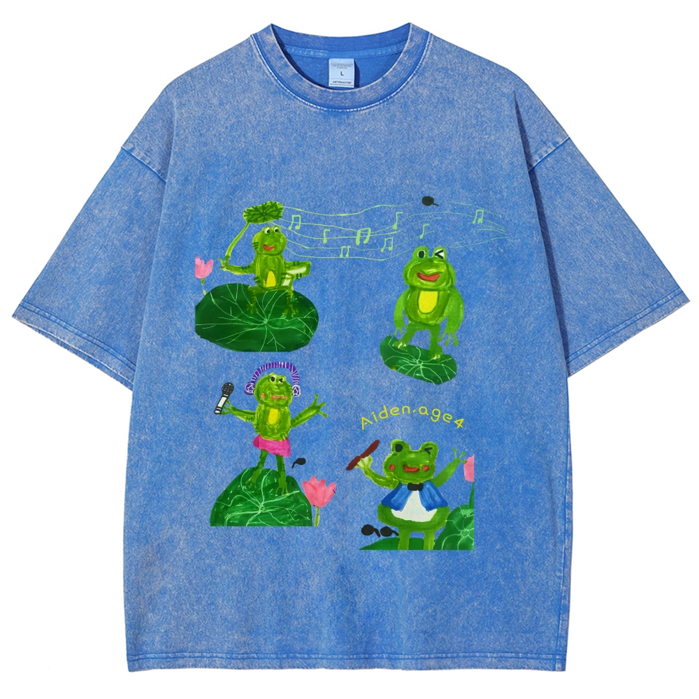 Concert On The Pond Hand Painted Art from a Child's Hands Washed T-shirt