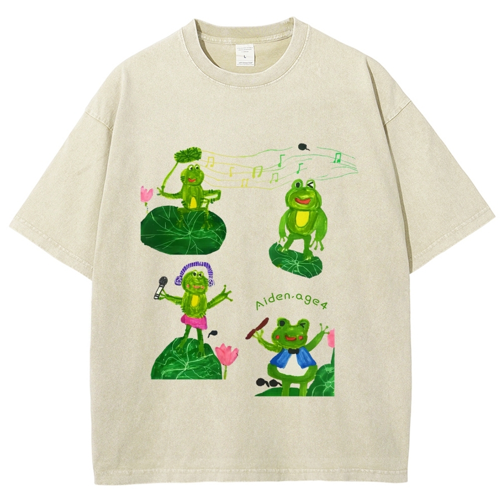 Concert On The Pond Hand Painted Art from a Child's Hands Washed T-shirt