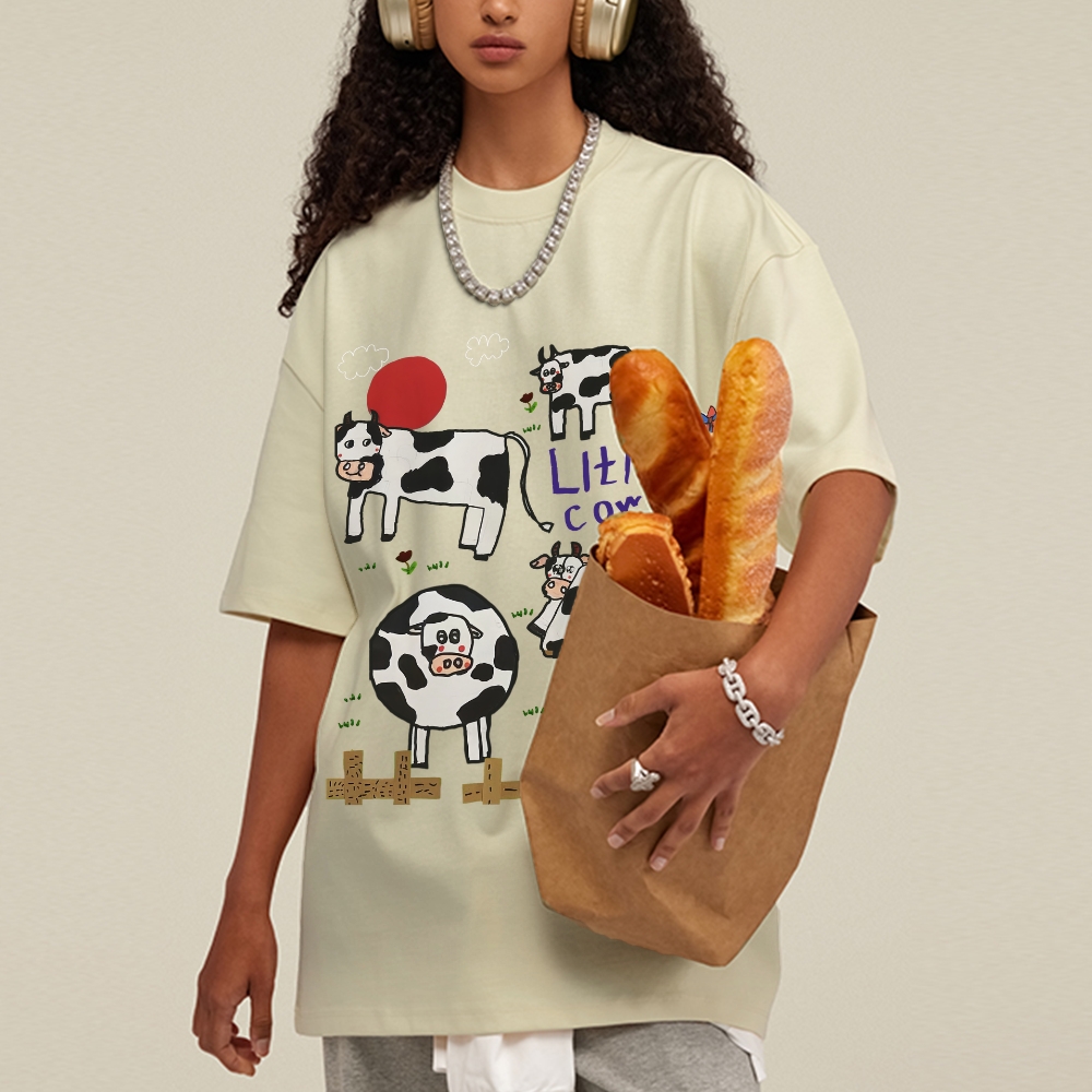 Green Ranch Hand Painted Art from a Child's Hands Washed T-shirt