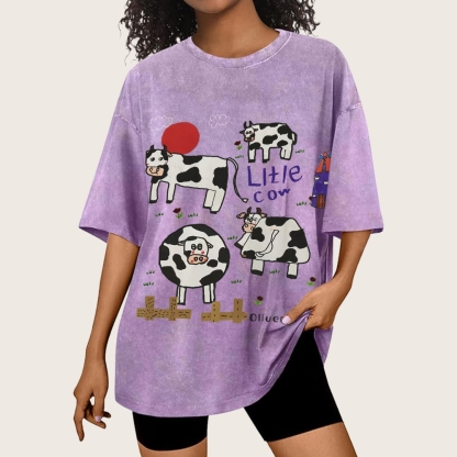 Green Ranch Hand Painted Art from a Child's Hands Washed T-shirt