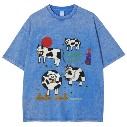 Green Ranch Hand Painted Art from a Child's Hands Washed T-shirt