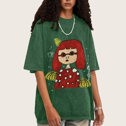 Polka Dot Queen Hand Painted Art from a Child's Hands Washed T-shirt