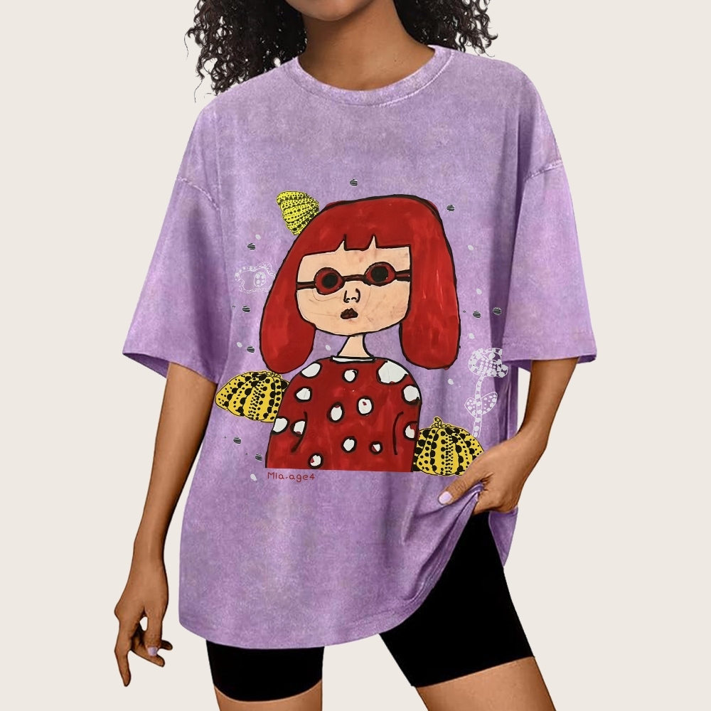 Polka Dot Queen Hand Painted Art from a Child's Hands Washed T-shirt