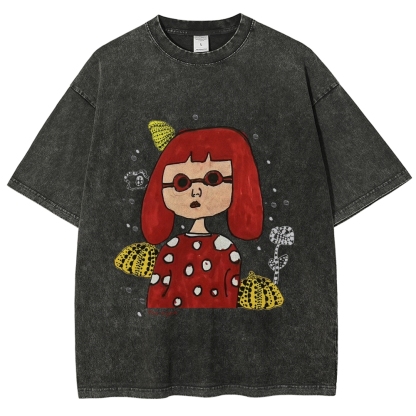 Polka Dot Queen Hand Painted Art from a Child's Hands Washed T-shirt