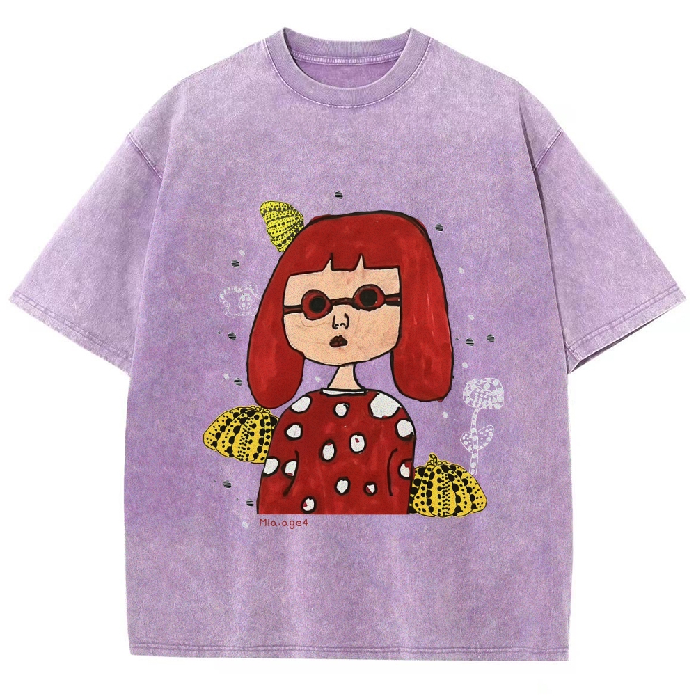 Polka Dot Queen Hand Painted Art from a Child's Hands Washed T-shirt