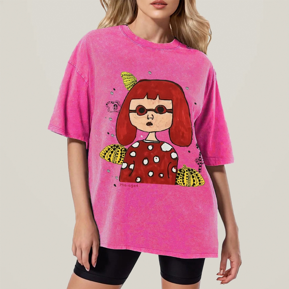 Polka Dot Queen Hand Painted Art from a Child's Hands Washed T-shirt
