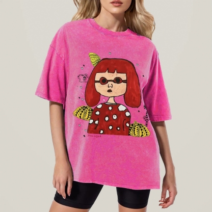 Polka Dot Queen Hand Painted Art from a Child's Hands Washed T-shirt