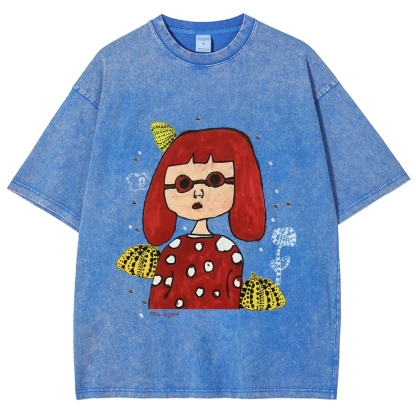Polka Dot Queen Hand Painted Art from a Child's Hands Washed T-shirt