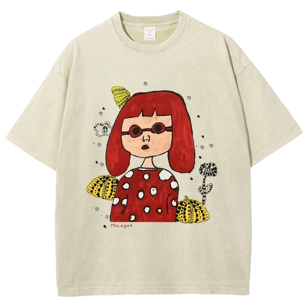 Polka Dot Queen Hand Painted Art from a Child's Hands Washed T-shirt