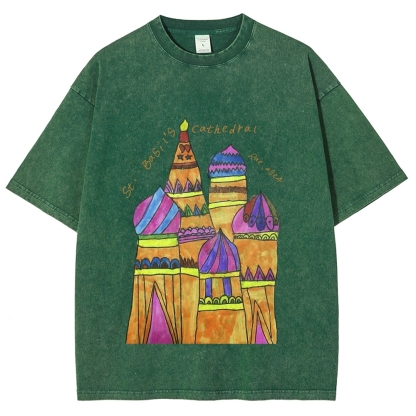 St. Basil's Cathedral Hand Painted Art from a Child's Hands Washed T-shirt