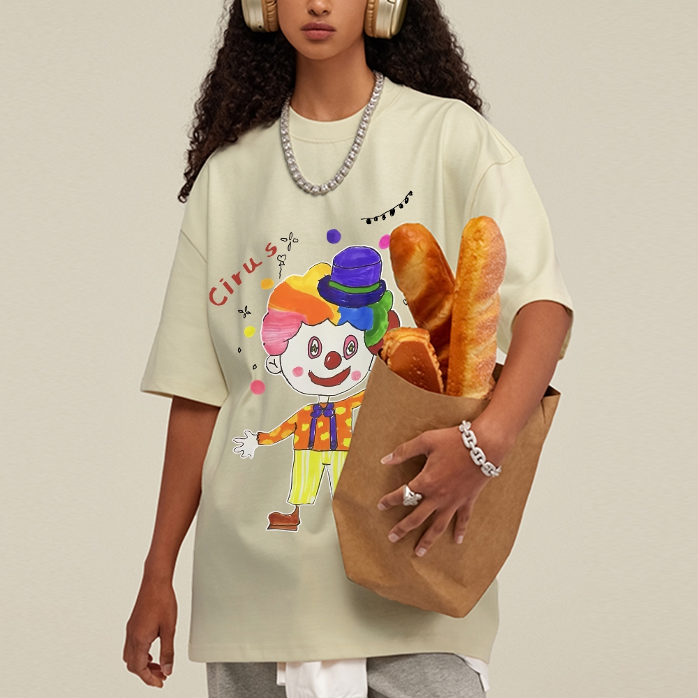 Variety Clown Hand Painted Art from a Child's Hands Washed T-shirt