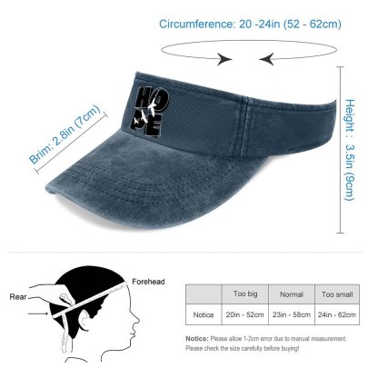 Adjustable Cotton Sun Visor Hat for Men Women