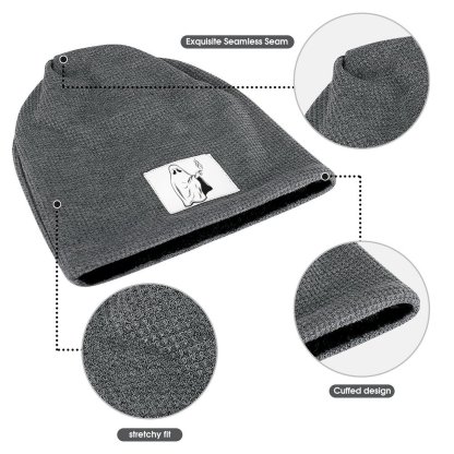 Winter Hats Plush Lined Beanie Knit Chunky