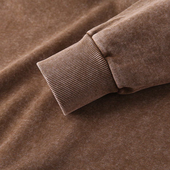 Crewneck Sweatshirt for Men Long Sleeve Vintage Acid Wash Sweatshirt