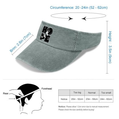 Adjustable Cotton Sun Visor Hat for Men Women