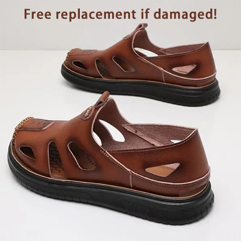 Men's Outer Wear Lightweight Cowhide Beach Shoes-Zdaazd