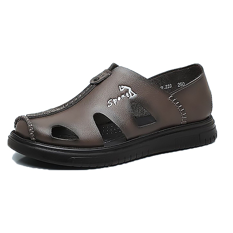 Summer Genuine Cowhide Men's Baotou Sandals-Zdaazd