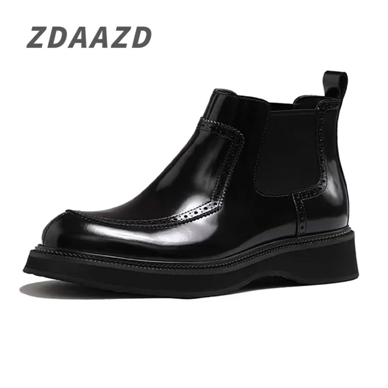 British-style casual leather boots