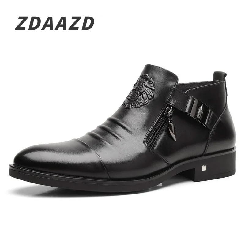 New British style pointed leather shoes
