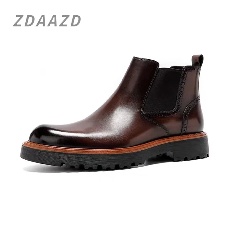 Retro British leather ankle boots