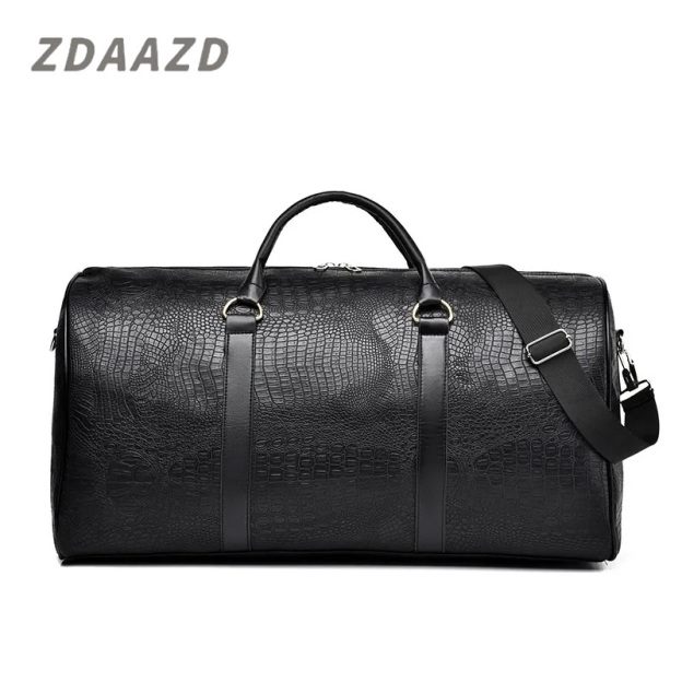 Crocodile Leather Waterproof Large Capacity Men's Travel Bag