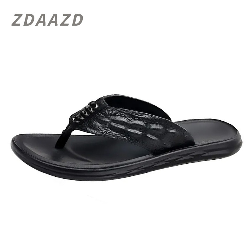  Crocodile Leather Fashion Flip Flops Clip Toe Beach Shoes Sandals