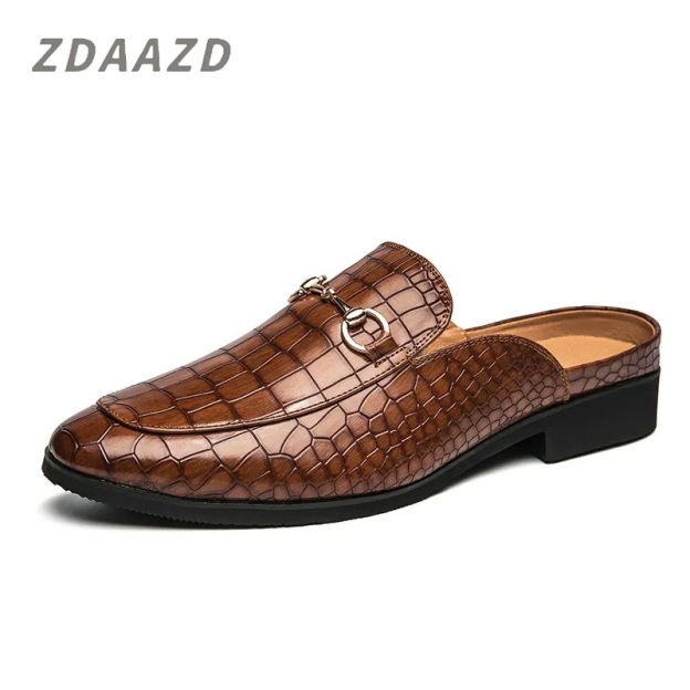 Crocodile Leather Non-slip Loafers Casual Personalized Leather Shoes