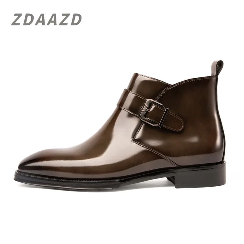 British style Chelsea zip-up leather boots