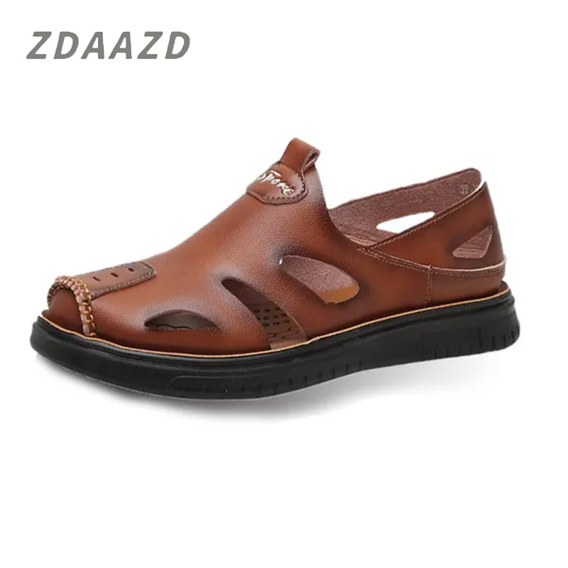 Men's Outer Wear Lightweight Cowhide Beach Shoes