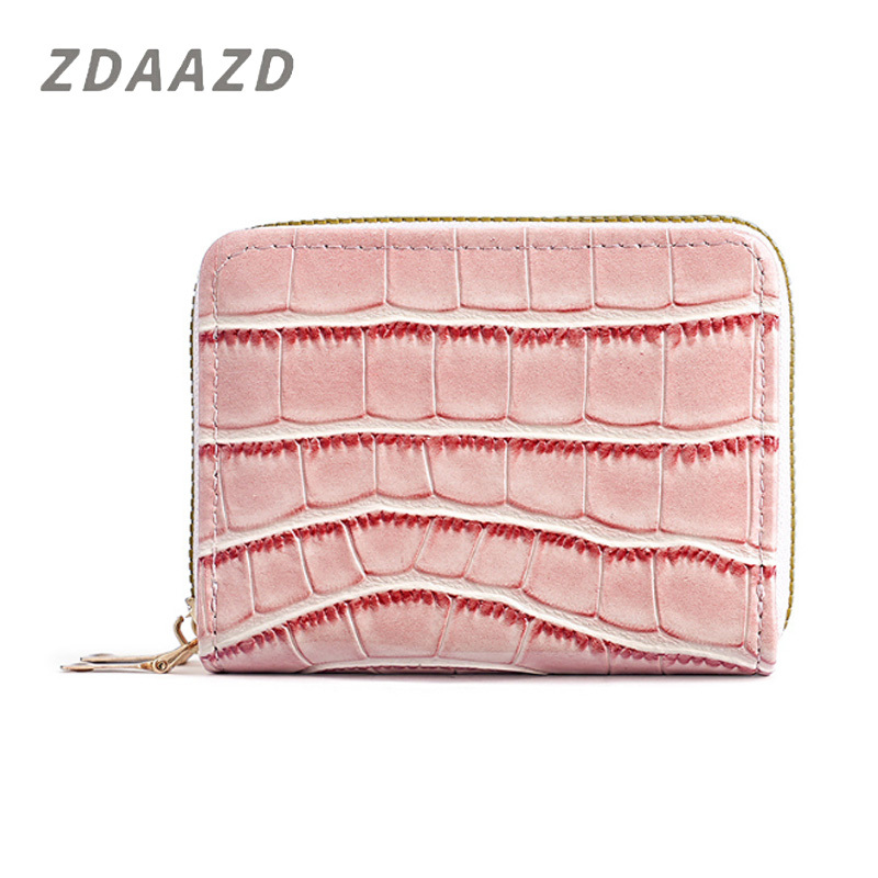 Crocodile Leather Card Case for Female Students