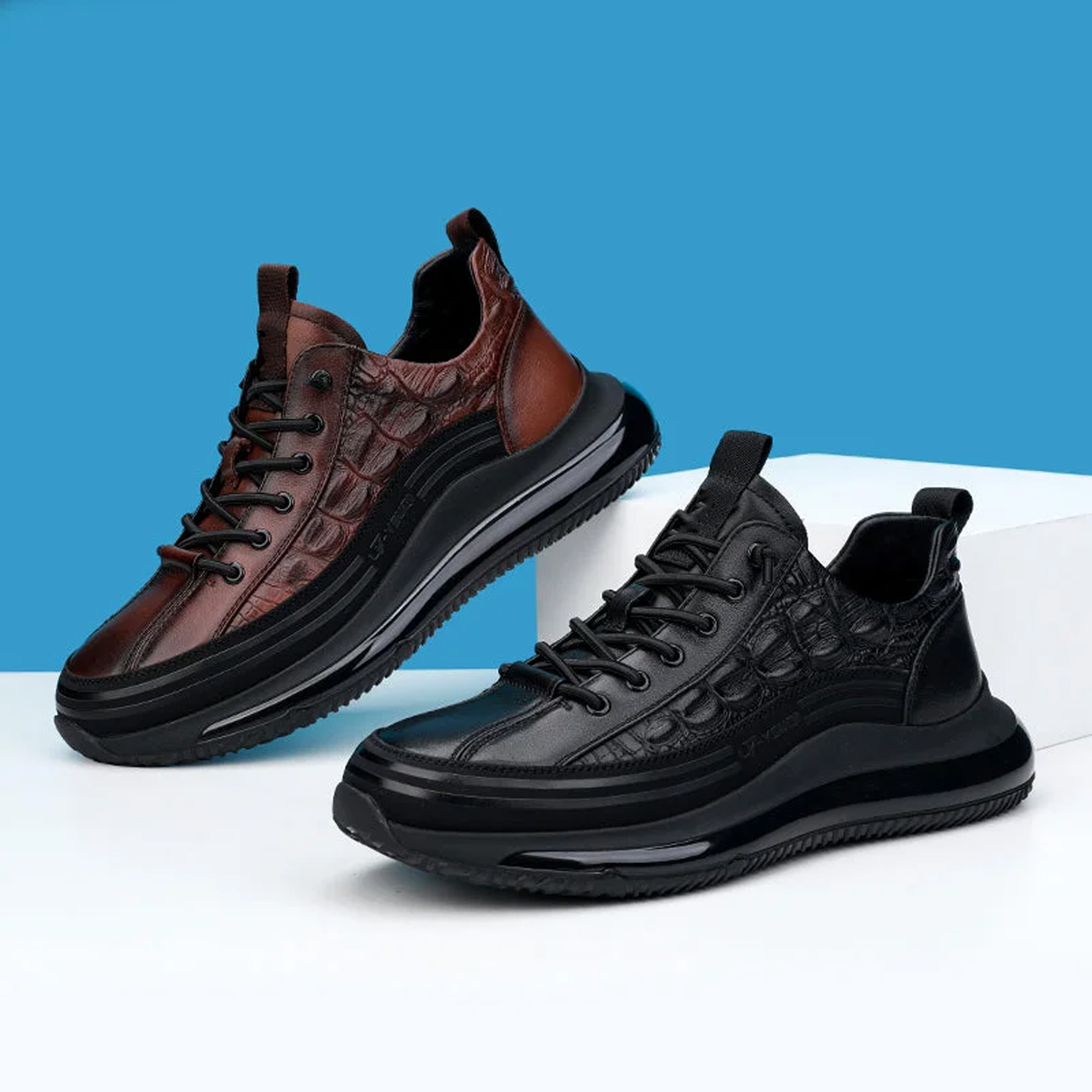 New casual sports leather shoes